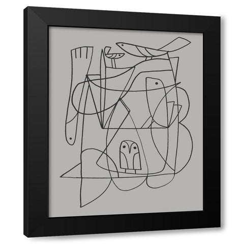 Daily No2 Black Modern Wood Framed Art Print by Hobday, Dan