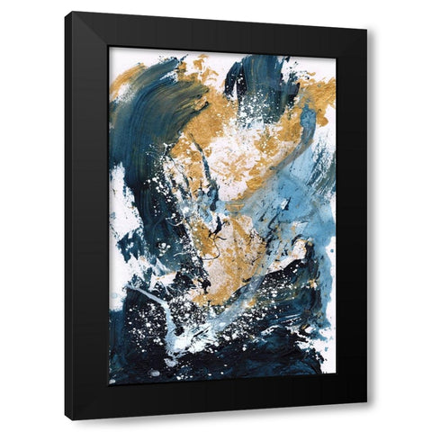 Golden Sea Black Modern Wood Framed Art Print with Double Matting by Hobday, Dan