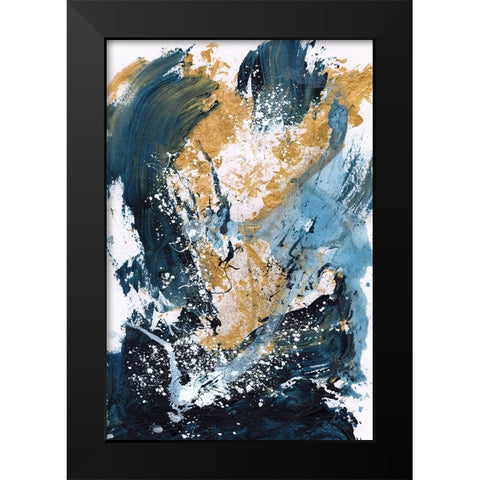 Golden Sea Black Modern Wood Framed Art Print by Hobday, Dan