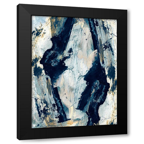Glacier Black Modern Wood Framed Art Print by Hobday, Dan