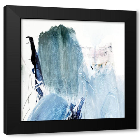 Blues Black Modern Wood Framed Art Print by Hobday, Dan