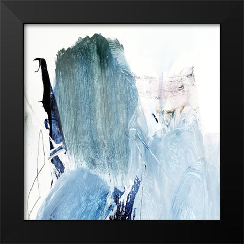 Blues Black Modern Wood Framed Art Print by Hobday, Dan