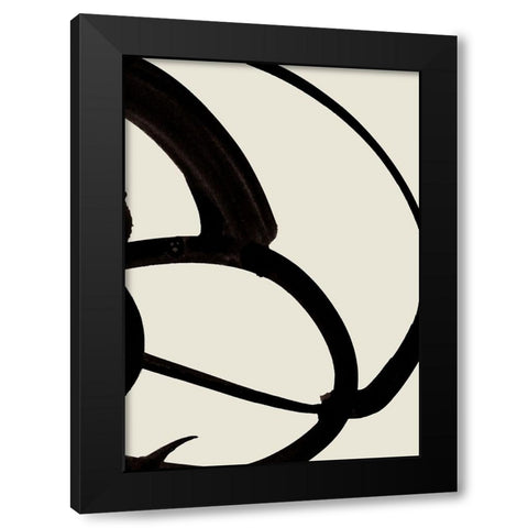 Atienne No2 Black Modern Wood Framed Art Print with Double Matting by Hobday, Dan