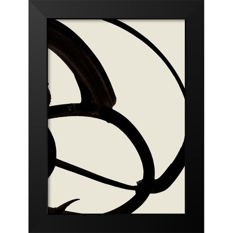 Atienne No2 Black Modern Wood Framed Art Print by Hobday, Dan