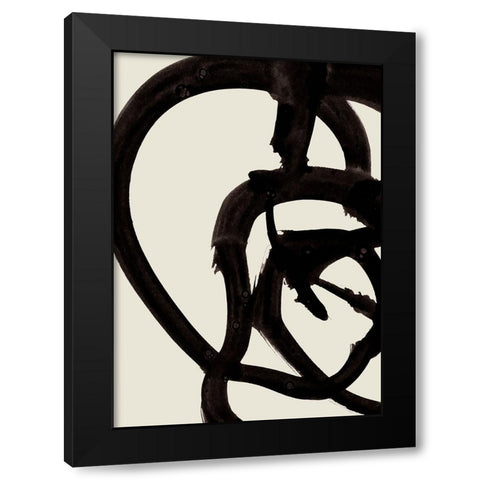 Atienne Black Modern Wood Framed Art Print with Double Matting by Hobday, Dan