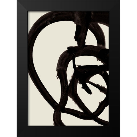 Atienne Black Modern Wood Framed Art Print by Hobday, Dan