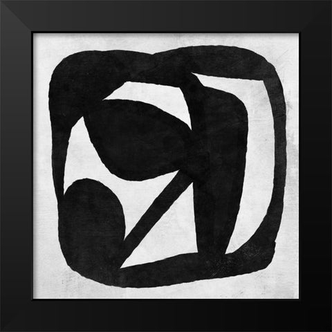 Abstract Melody Black Modern Wood Framed Art Print by Hobday, Dan