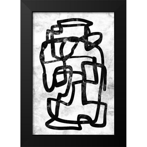 Storyline Black Modern Wood Framed Art Print by Hobday, Dan