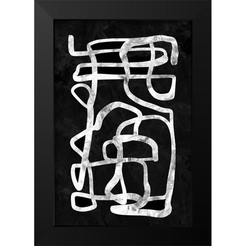 Storyline No2 Black Modern Wood Framed Art Print by Hobday, Dan