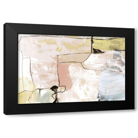 Abstract Pastels Black Modern Wood Framed Art Print with Double Matting by Hobday, Dan