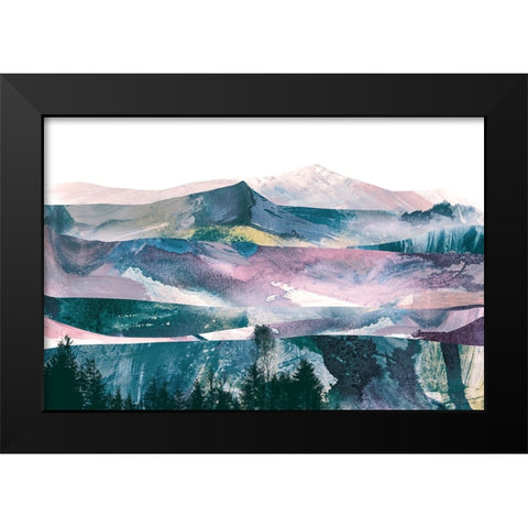 Views Black Modern Wood Framed Art Print by Hobday, Dan