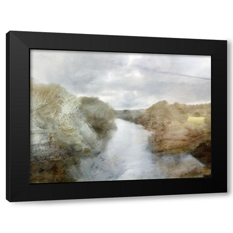 River Black Modern Wood Framed Art Print by Hobday, Dan
