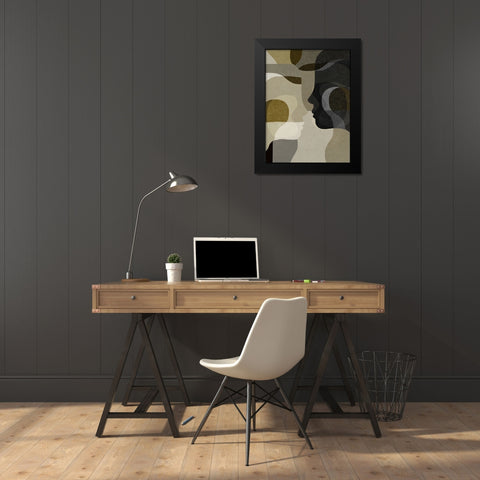 Emerging Black Modern Wood Framed Art Print by Hobday, Dan