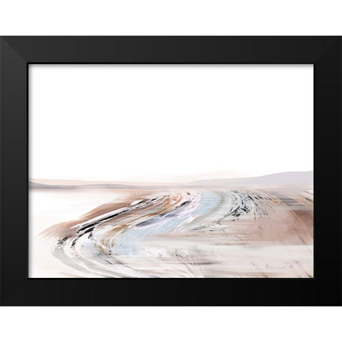 Creek Black Modern Wood Framed Art Print by Hobday, Dan