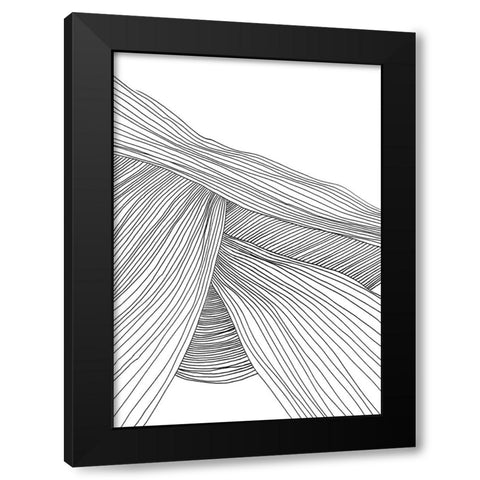 Waves Black Modern Wood Framed Art Print by Hobday, Dan