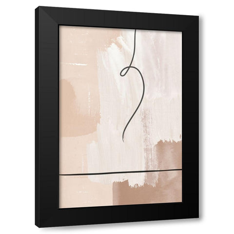 Creamy-3 Black Modern Wood Framed Art Print by Moss, Sally Ann