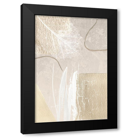Calm Ivory-2 Black Modern Wood Framed Art Print by Moss, Sally Ann