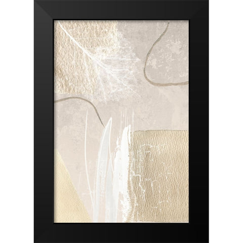 Calm Ivory-2 Black Modern Wood Framed Art Print by Moss, Sally Ann