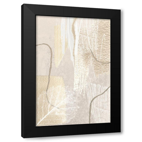 Calm Ivory-1 Black Modern Wood Framed Art Print by Moss, Sally Ann