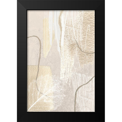 Calm Ivory-1 Black Modern Wood Framed Art Print by Moss, Sally Ann