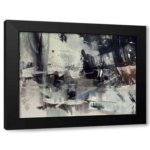 Crowded Black Modern Wood Framed Art Print with Double Matting by Hobday, Dan