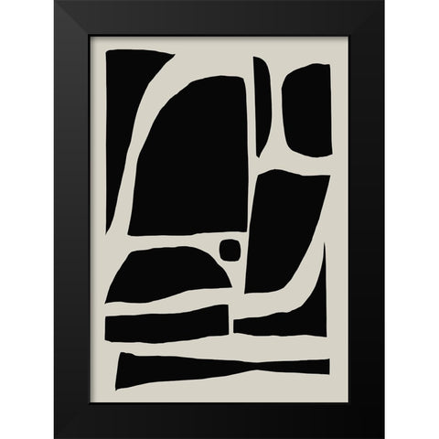 Pieces Black Modern Wood Framed Art Print by Hobday, Dan