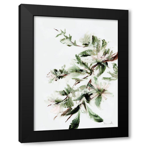 Bloom Black Modern Wood Framed Art Print by Hobday, Dan