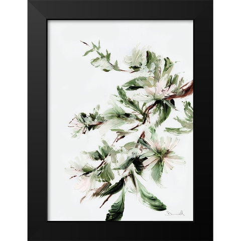 Bloom Black Modern Wood Framed Art Print by Hobday, Dan