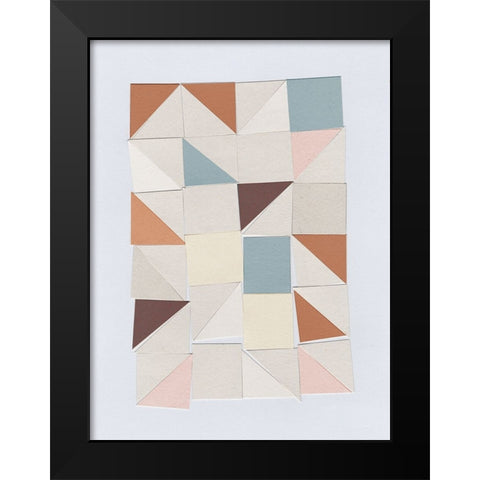 Pastel Geometrics Black Modern Wood Framed Art Print by Hobday, Dan