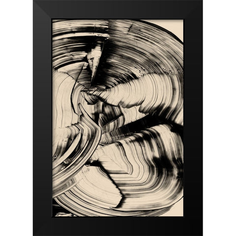 Tornado Black Modern Wood Framed Art Print by Hobday, Dan