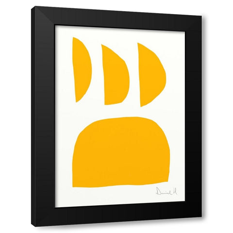 Paw Black Modern Wood Framed Art Print by Hobday, Dan
