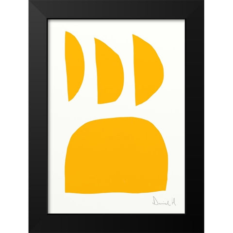 Paw Black Modern Wood Framed Art Print by Hobday, Dan