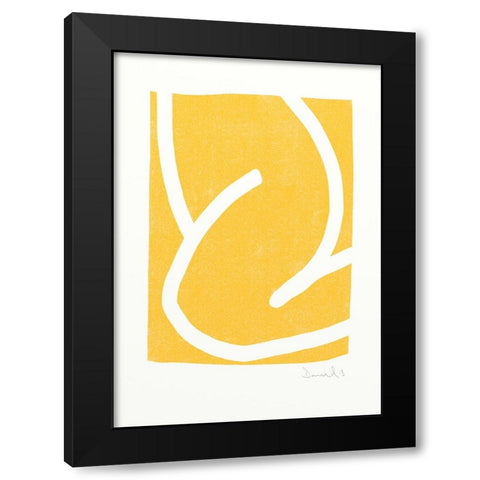 Mellow Black Modern Wood Framed Art Print by Hobday, Dan