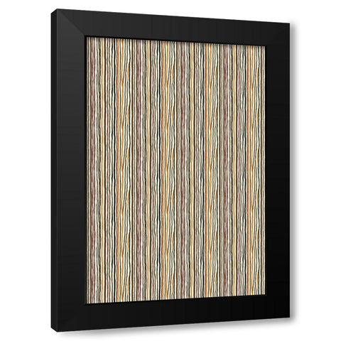 Pattern No 126 Black Modern Wood Framed Art Print by Treechild