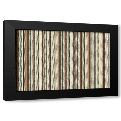 Pattern No 127 Black Modern Wood Framed Art Print with Double Matting by Treechild