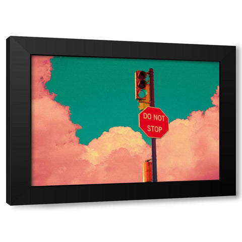 Do Not Stop Black Modern Wood Framed Art Print by Murray, Dekimbe
