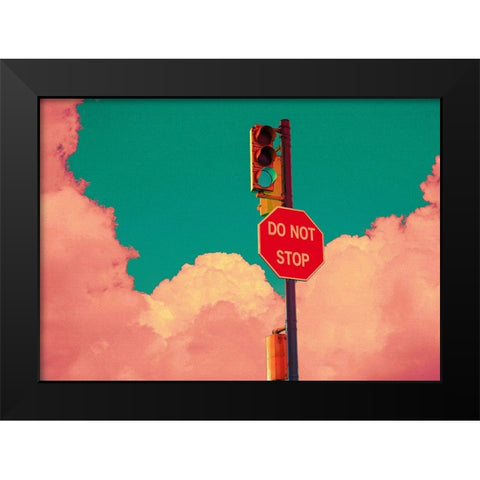 Do Not Stop Black Modern Wood Framed Art Print by Murray, Dekimbe