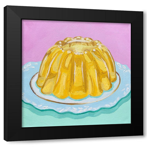 Lemon Jello Black Modern Wood Framed Art Print by Key and Sea