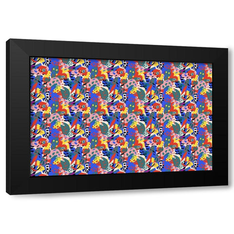 Ppattern No 139 Black Modern Wood Framed Art Print by Treechild