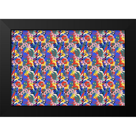 Ppattern No 139 Black Modern Wood Framed Art Print by Treechild