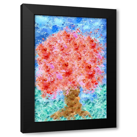 Nirvana tree Black Modern Wood Framed Art Print with Double Matting by Abdel Aal, Hussein