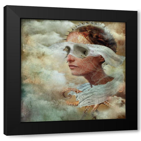 Wyrocznia Black Modern Wood Framed Art Print with Double Matting by Calkosinska-Kajzer, Ewa
