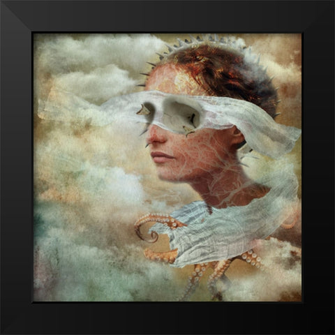 Wyrocznia Black Modern Wood Framed Art Print by Calkosinska-Kajzer, Ewa