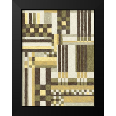 Abstract composition 24 Black Modern Wood Framed Art Print by NKTN