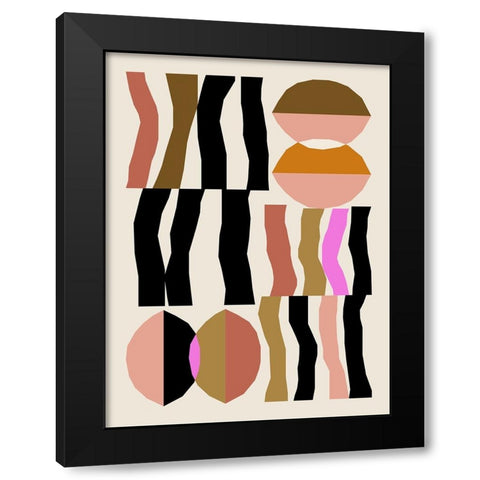 Abstract composition 26 Black Modern Wood Framed Art Print by NKTN