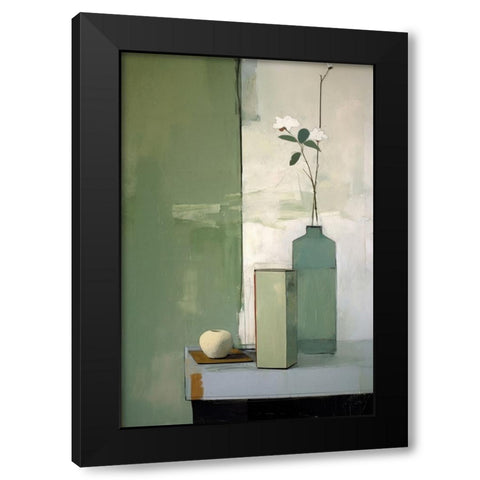 Green Still Life Black Modern Wood Framed Art Print by Treechild