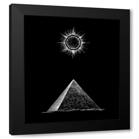 Kemit Pyramid Black Modern Wood Framed Art Print by Abdel Aal, Hussein