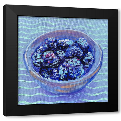 Blackberries Black Modern Wood Framed Art Print with Double Matting by and Sea, Key