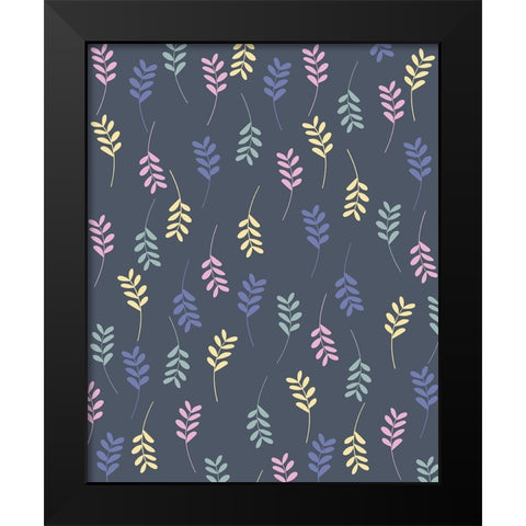 Scandi japandi flowers 2 Black Modern Wood Framed Art Print by Manovski, Sarah