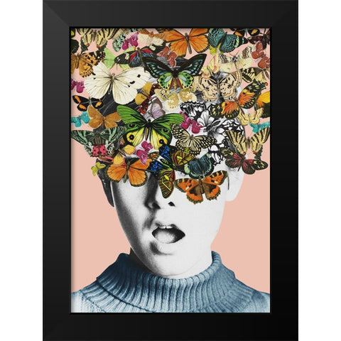 Twiggy surprise Black Modern Wood Framed Art Print by Floral Studio, Frida